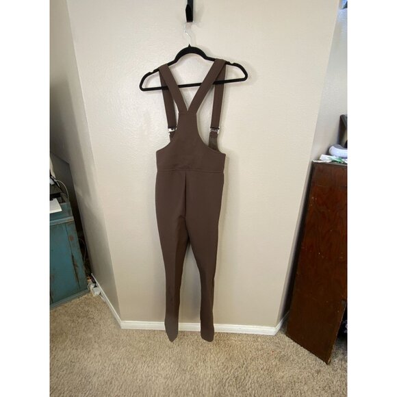 Vintage Skyr Womens Brown Wool-Blend Snow Pants 10R Adjustable Straps Classic - Picture 5 of 8